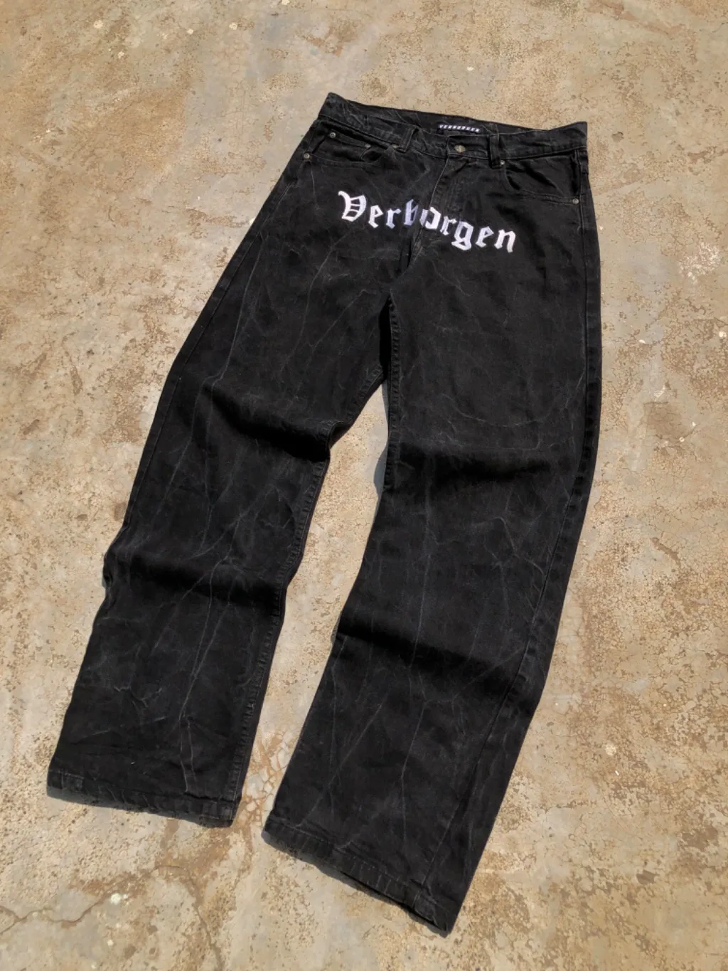 VERBØRGEN WASHED BLACK WIDE LEG