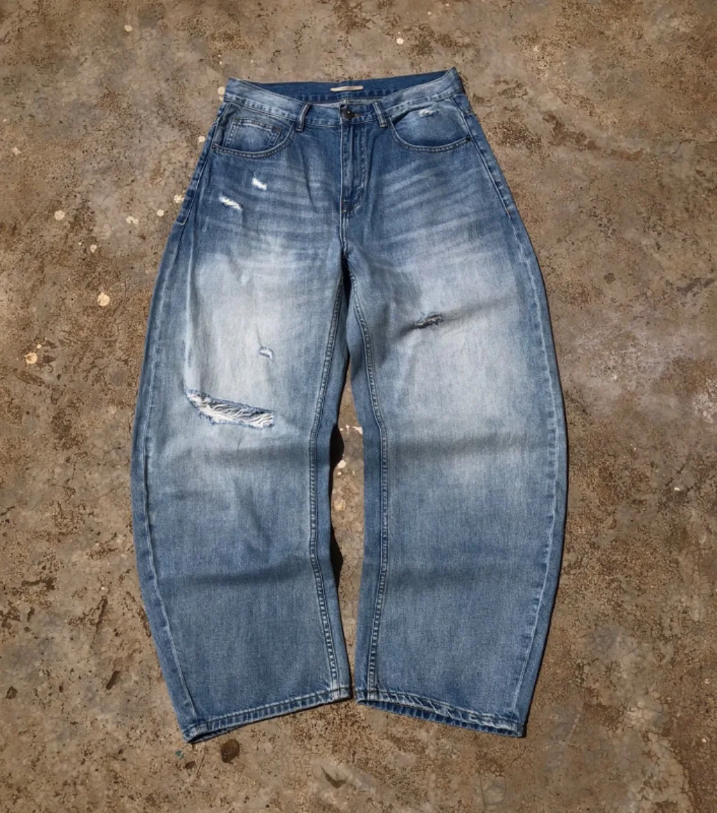 Vintage Baggy Distressed Jeans W35 L30