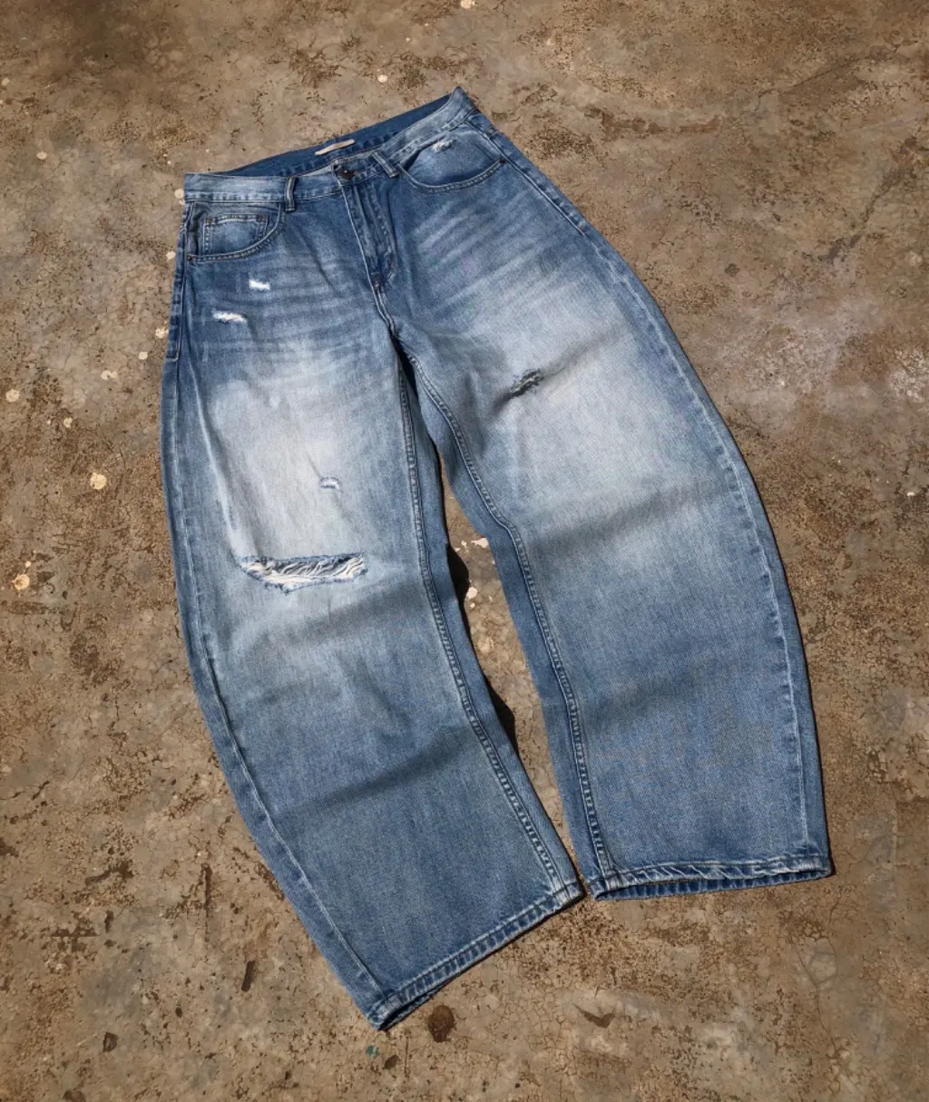 Vintage Baggy Distressed Jeans W35 L30
