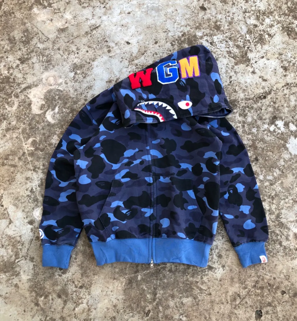 BAPE SHARK HOODIE - BLUE CAMO 🦈