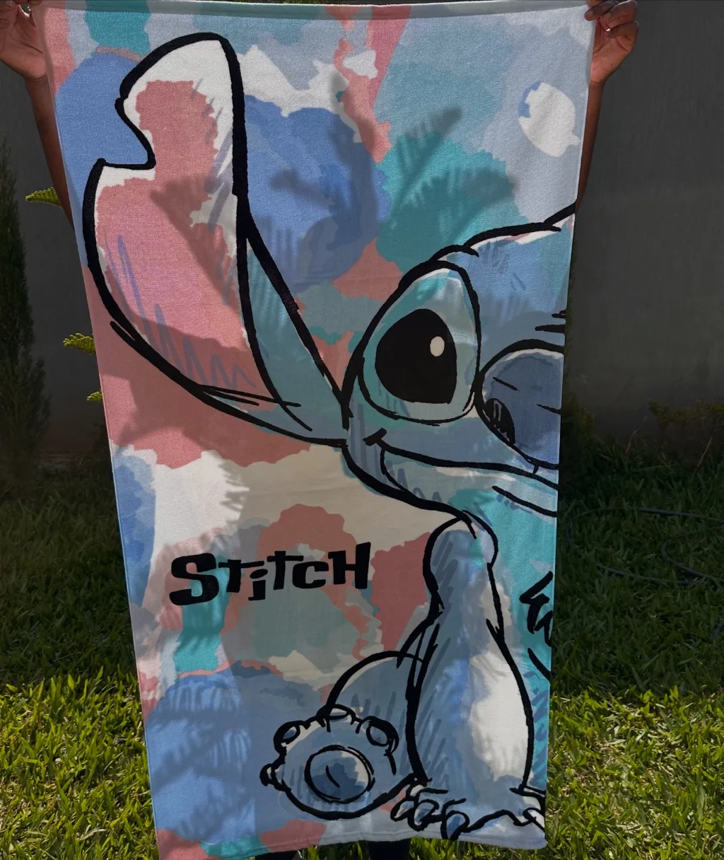 Stitch Pastel Splash Microfiber Swim Towel