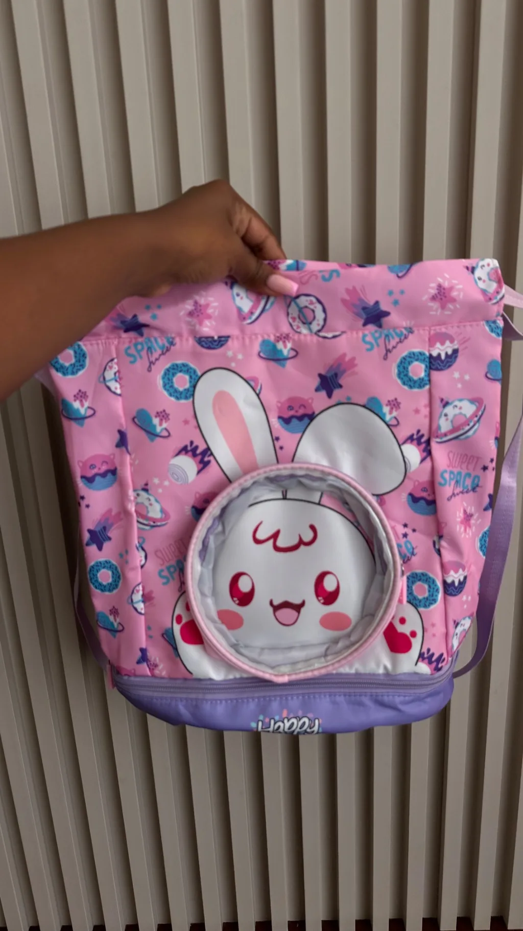 Kids Space-Themed Swim Bag with Shoe Compartment & Wet Pocket