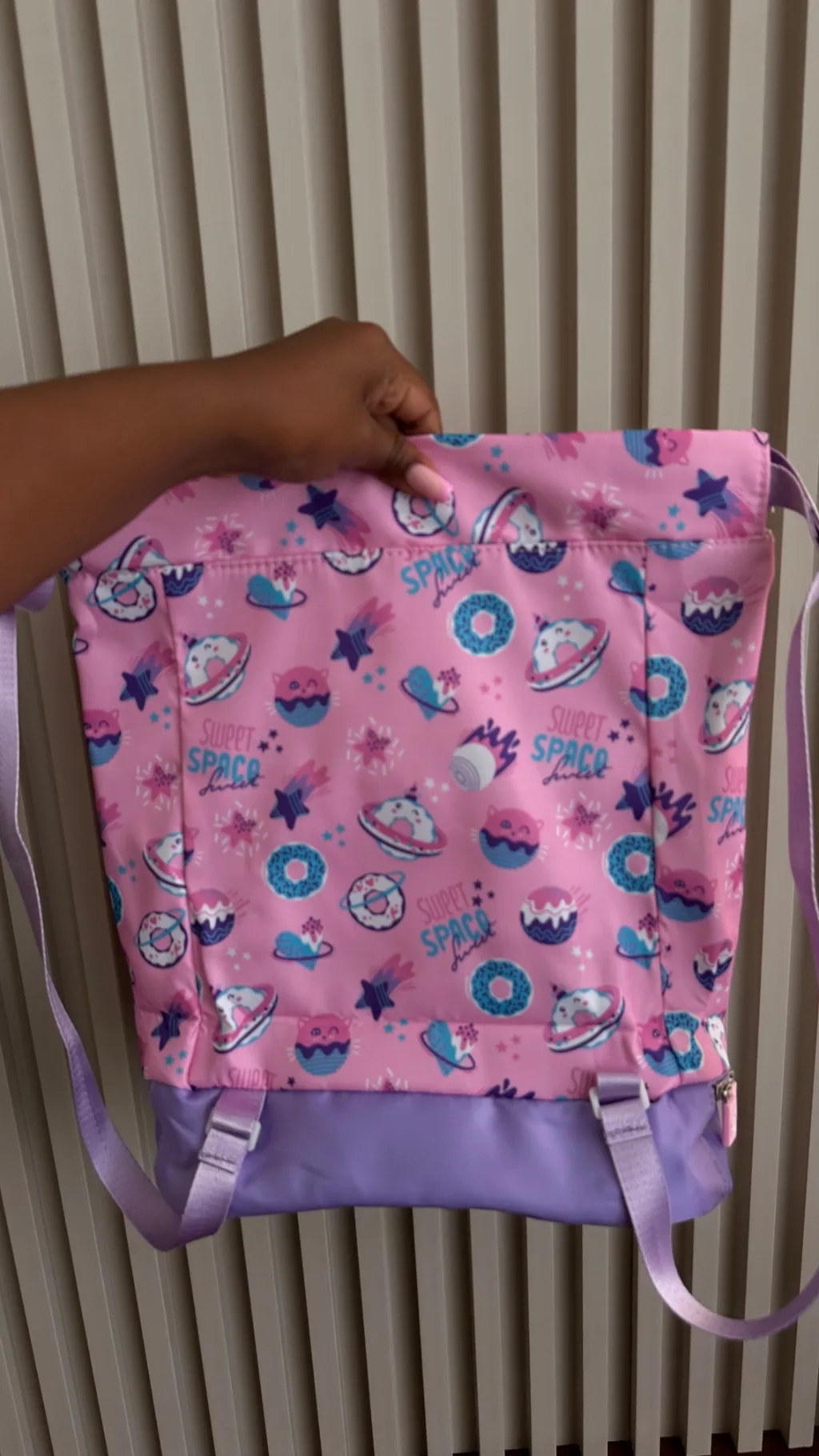 Kids Space-Themed Swim Bag with Shoe Compartment & Wet Pocket