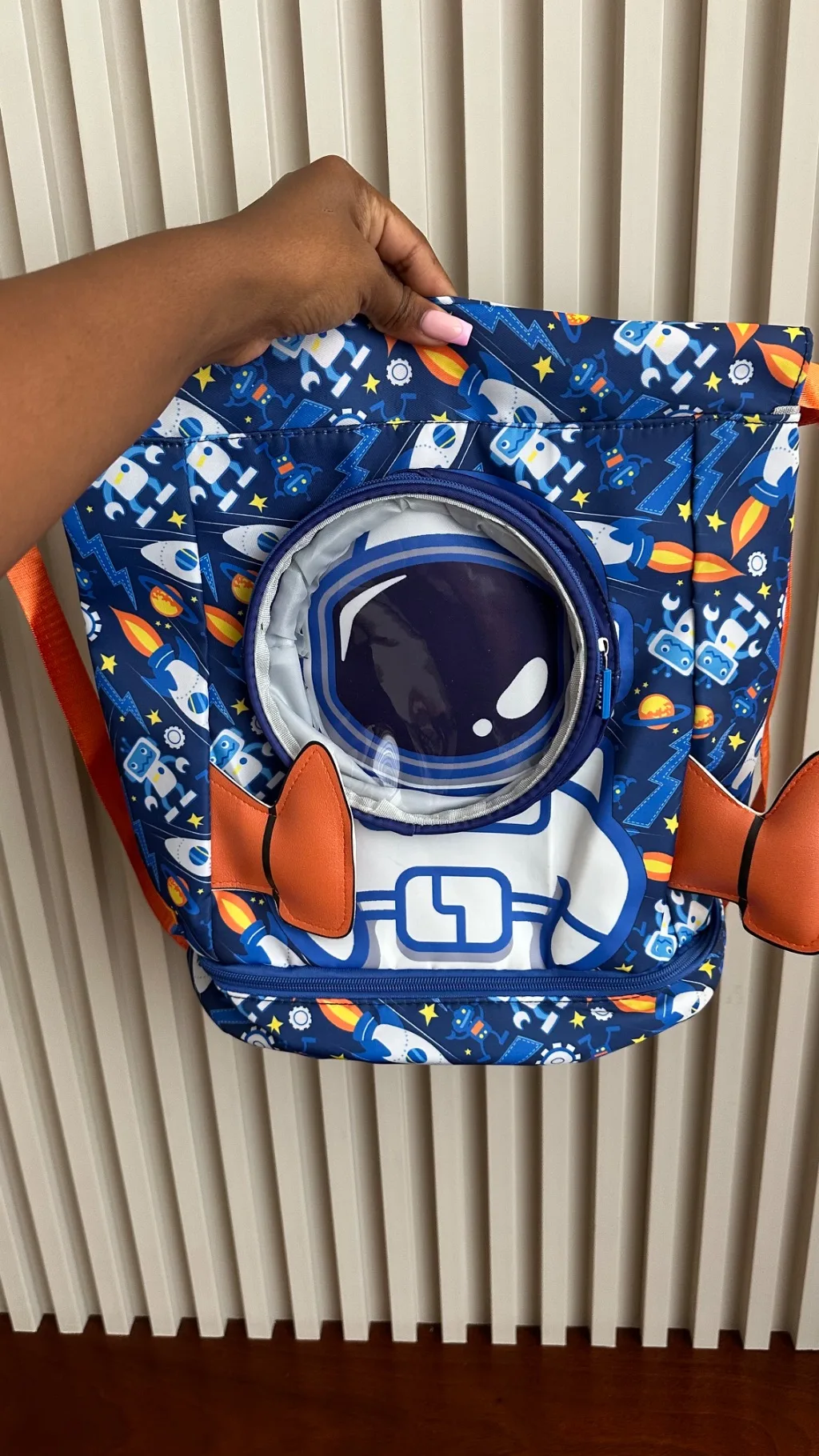 Blue Rocket Astronaut Swim Bag with Shoe Compartment & Wet Pocket