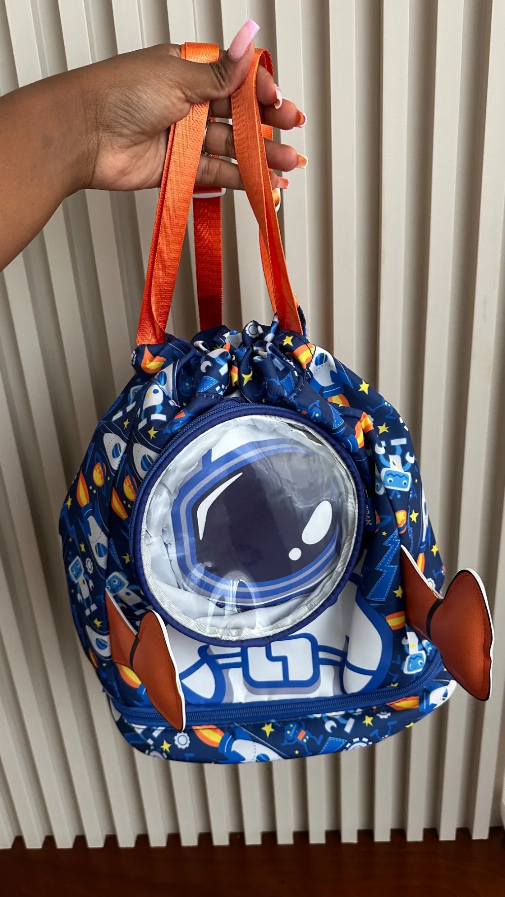Blue Rocket Astronaut Swim Bag with Shoe Compartment & Wet Pocket