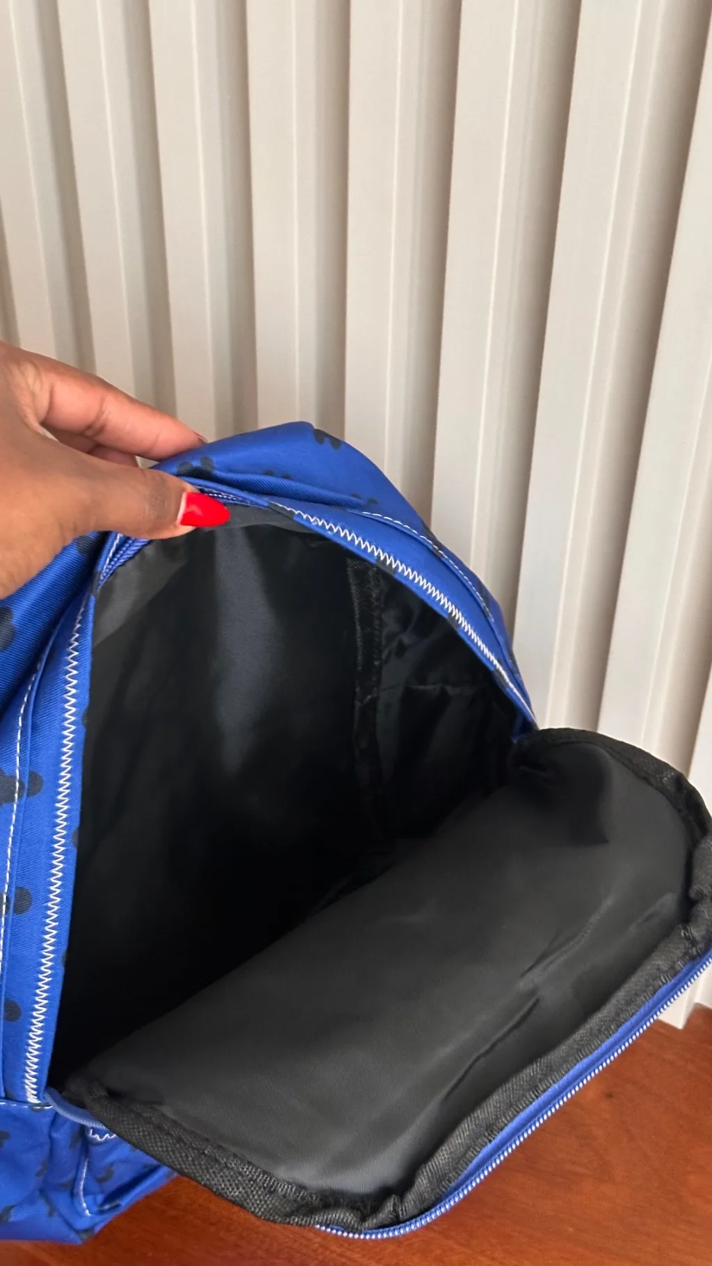 Mickey Mouse backpack features embroidered
