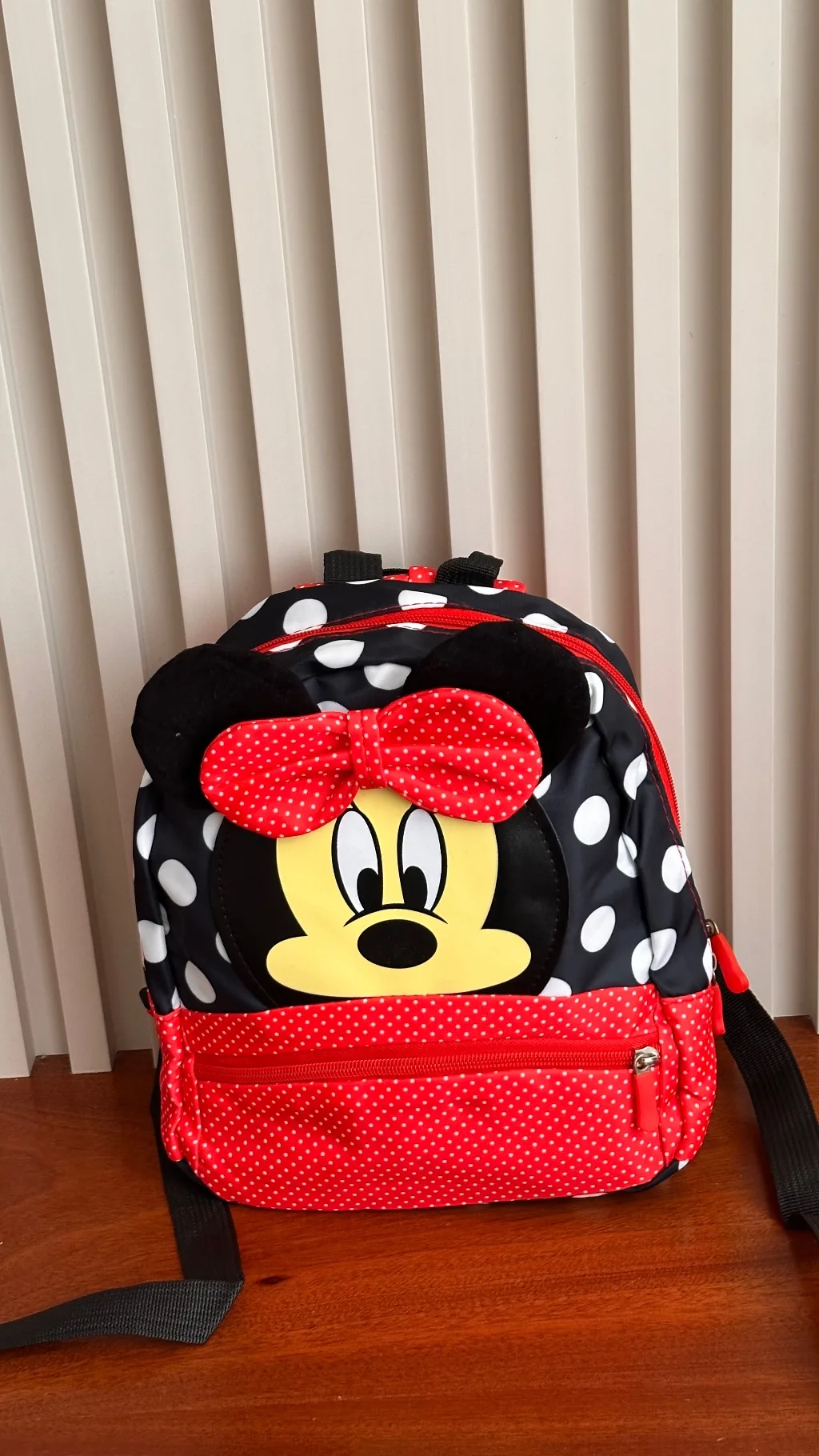 Red Minnie Mouse backpack  preschoolers bag