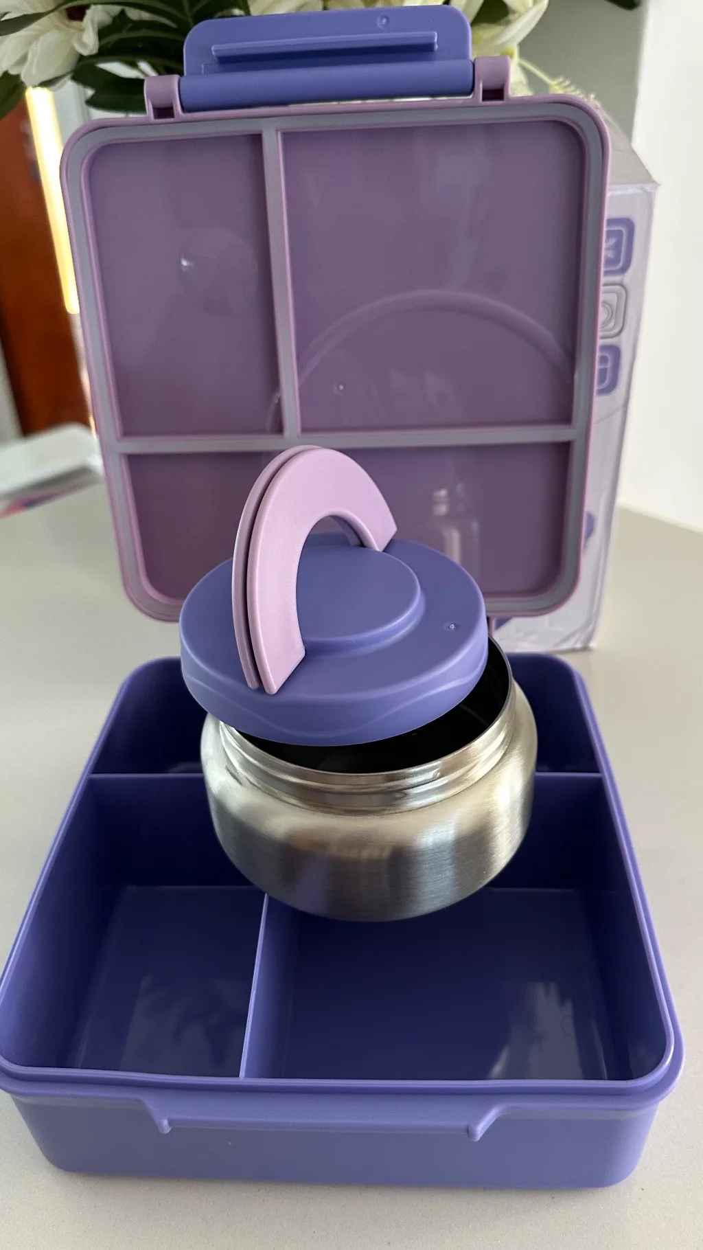 BENTO LUNCH BOX WITH A THERMO FLASK