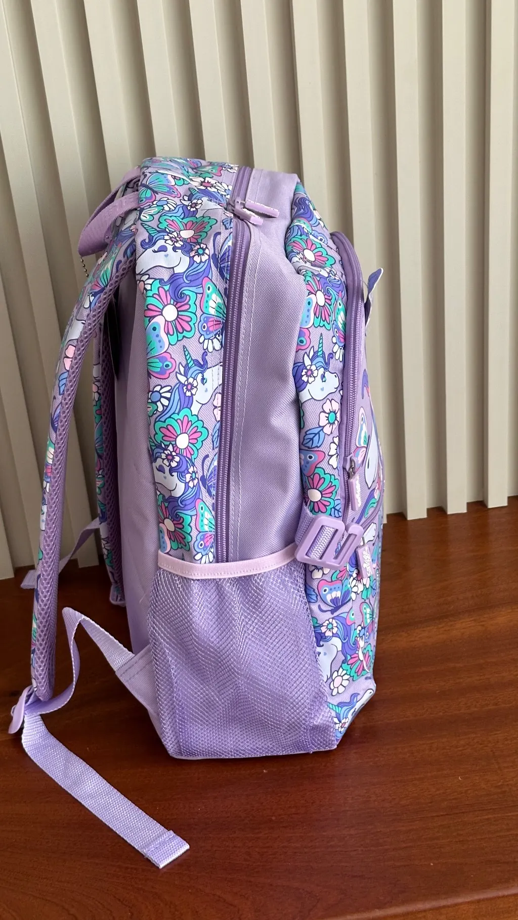 Kids purple Unicorn Floral backpack
