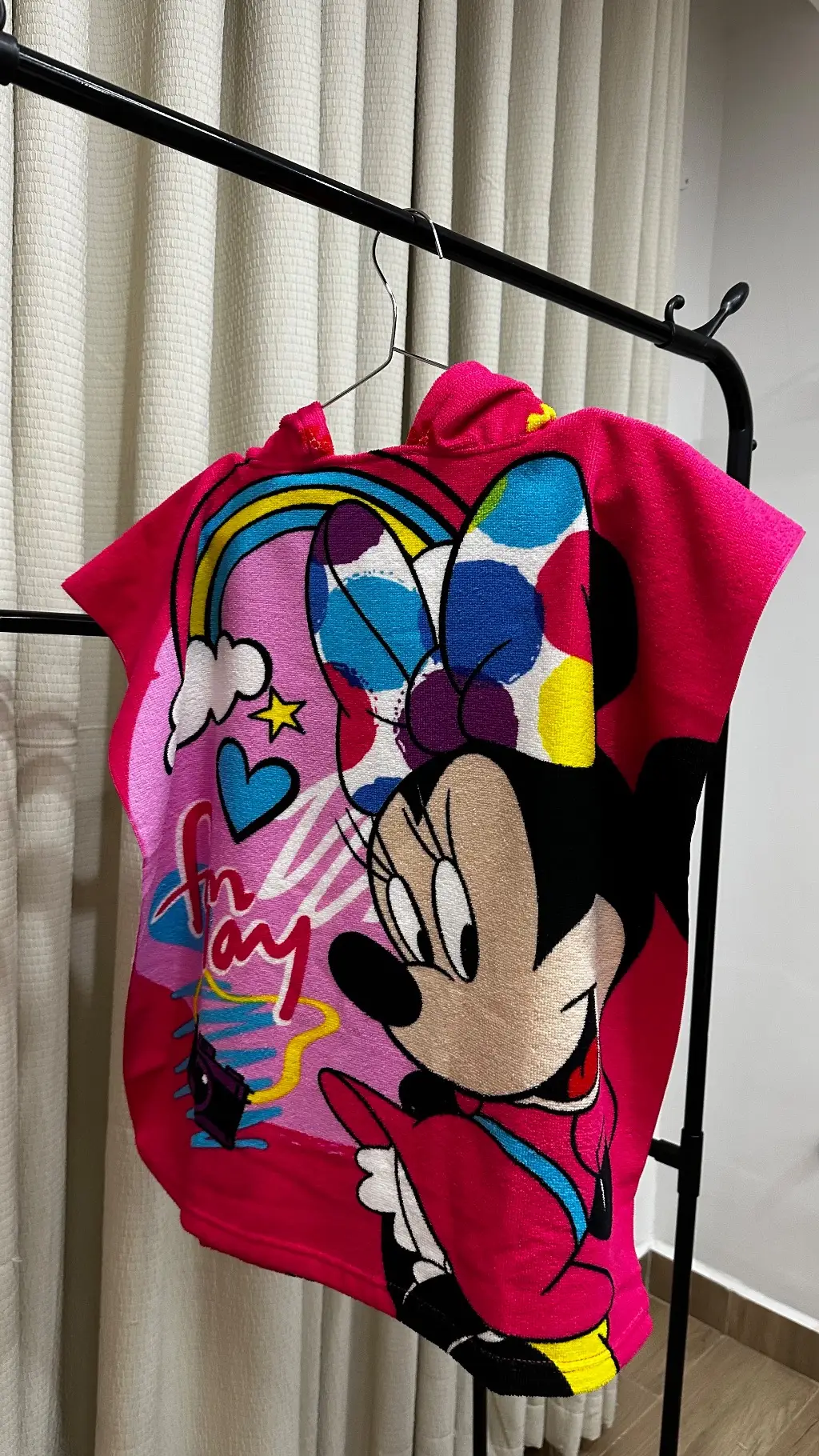 Minnie Rainbow Hooded Swim Towel (60 *120 cm)