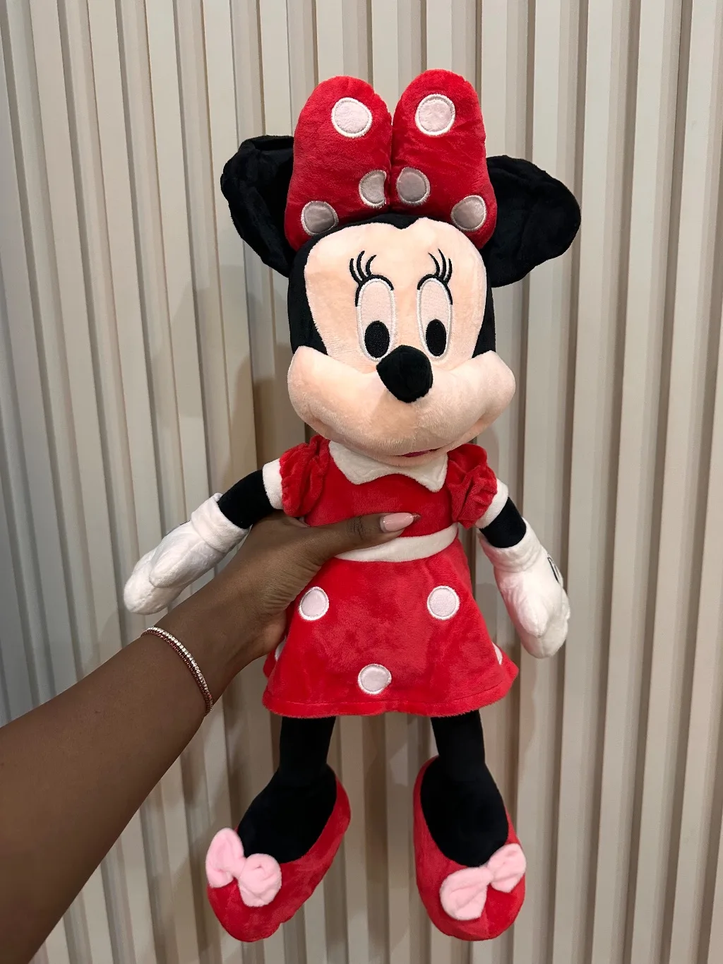 red Minnie Mouse plush toy