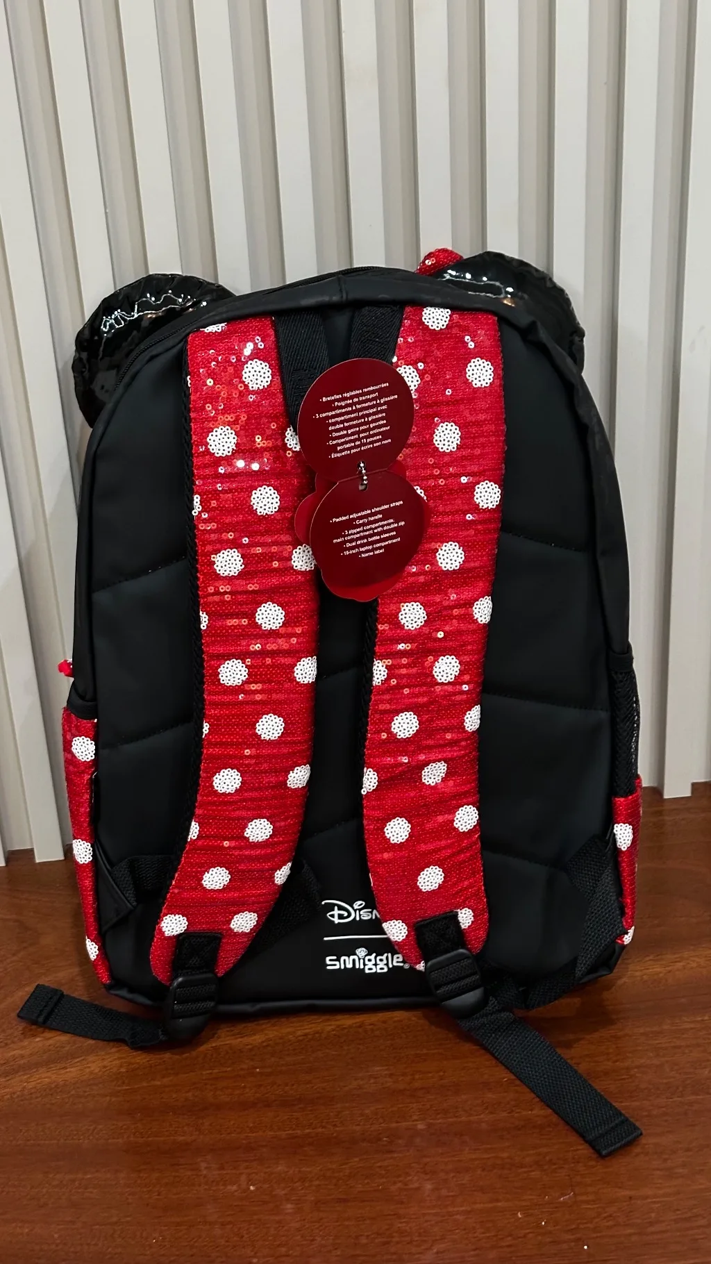 Smiggle Disney Minnie Mouse Sequin Backpack – 42cm x 30cm