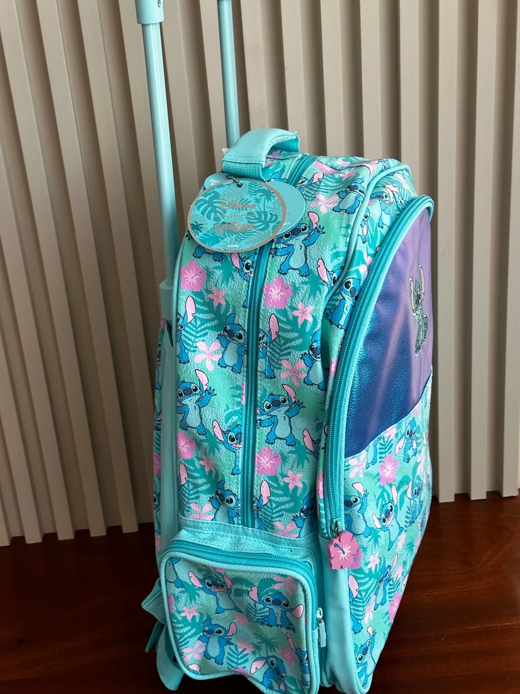 Disney Stitch Tropical Light-Up Wheel Trolley Bag