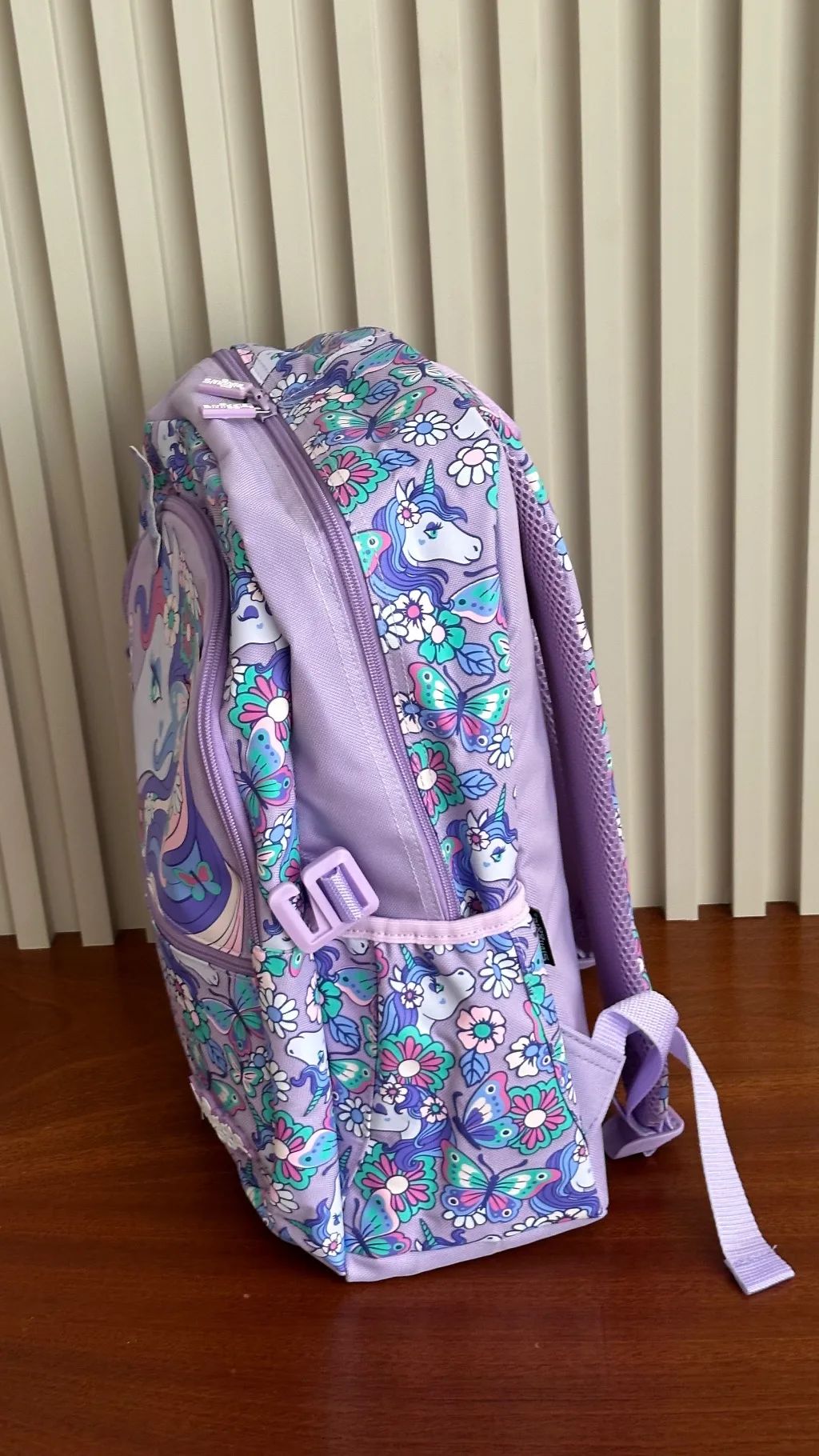 Kids purple Unicorn Floral backpack