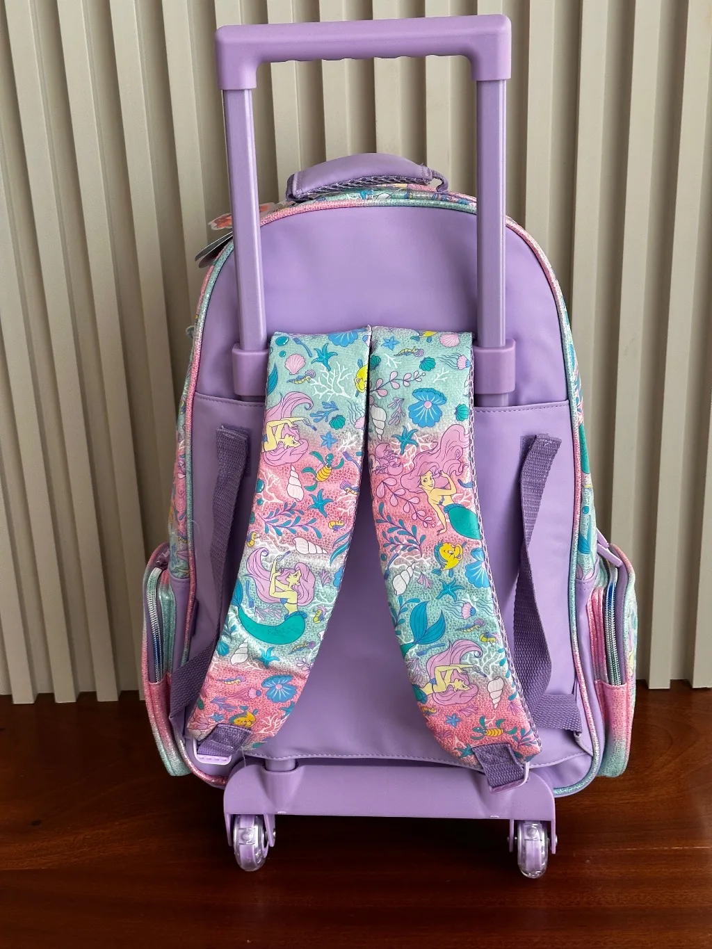 Disney Ariel Mermaid Shimmer Light-Up Wheel Trolley Bag