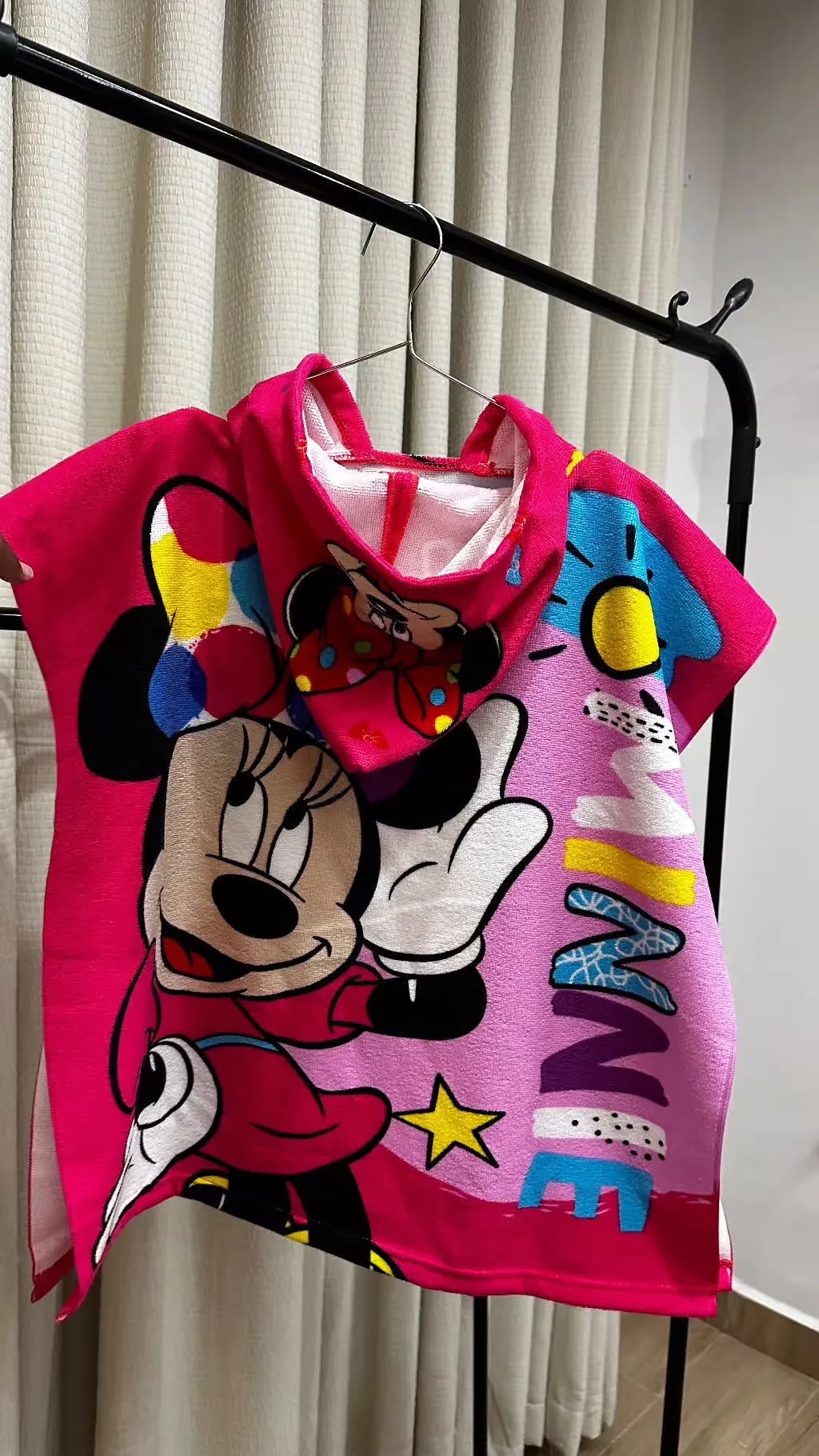 Sawi Kids Minnie Rainbow Hooded Swim Towel (60 *120 cm)