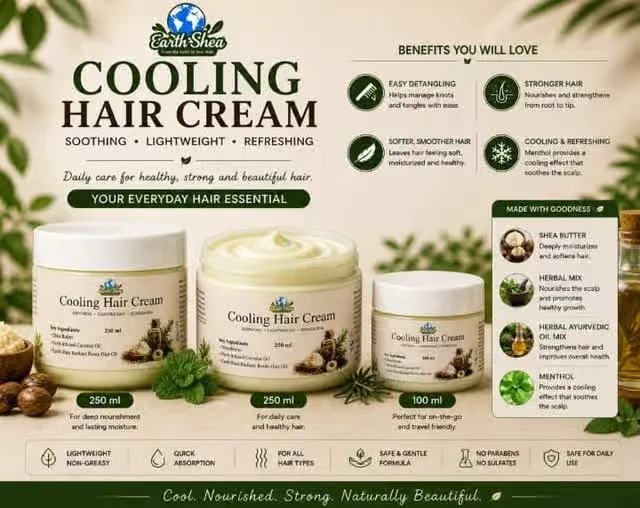 Earth Shea Radiant Roots Cooling Hair Cream