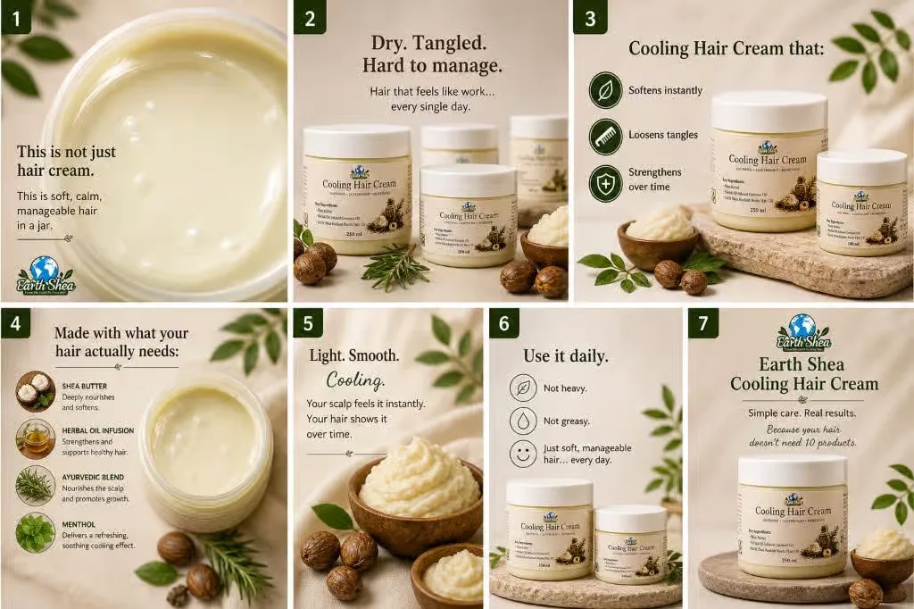 Earth Shea Radiant Roots Cooling Hair Cream