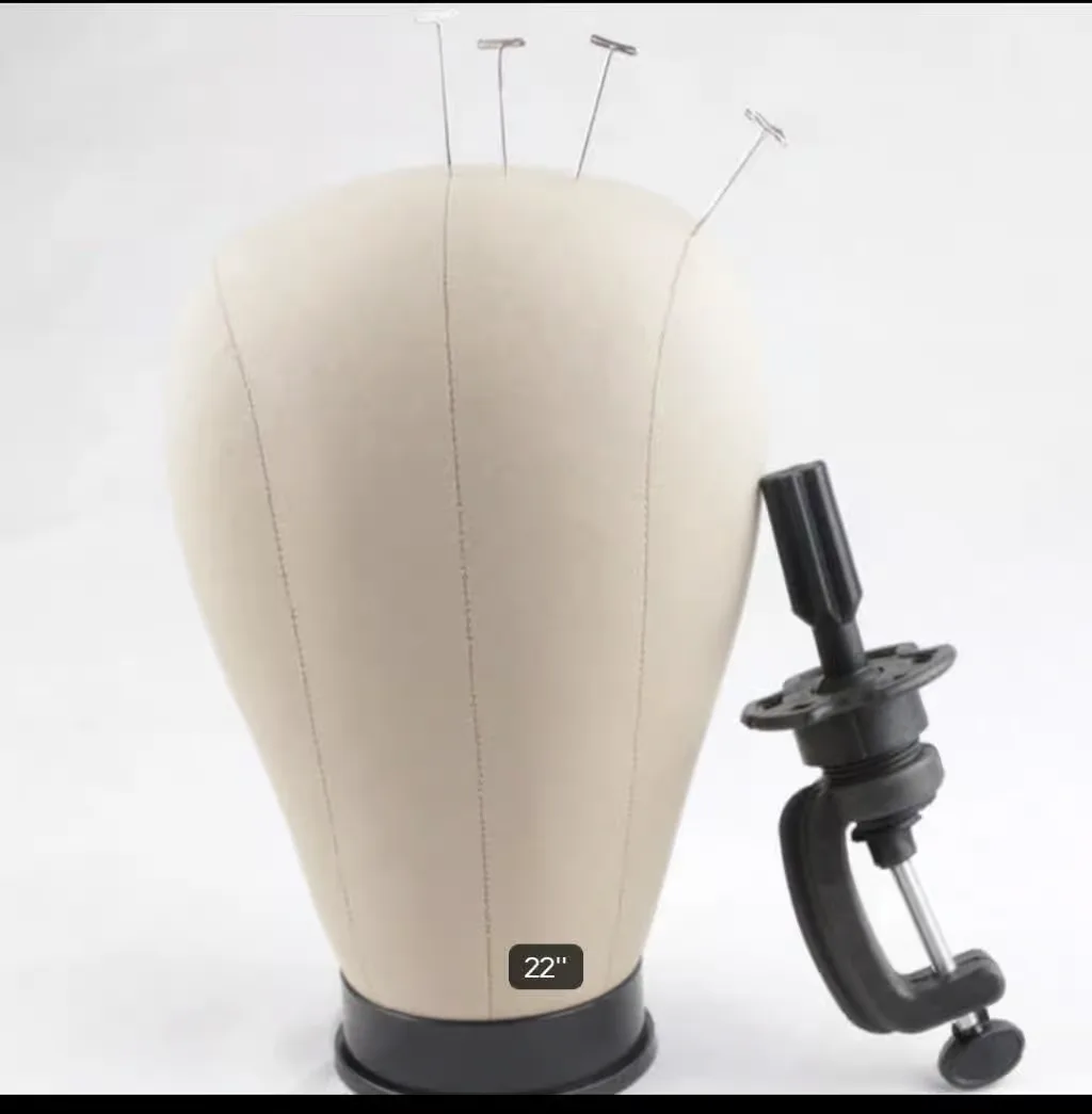 Beyoutiful Hair CANVAS HEAD + TRIPOD CLAMP + T-PINS