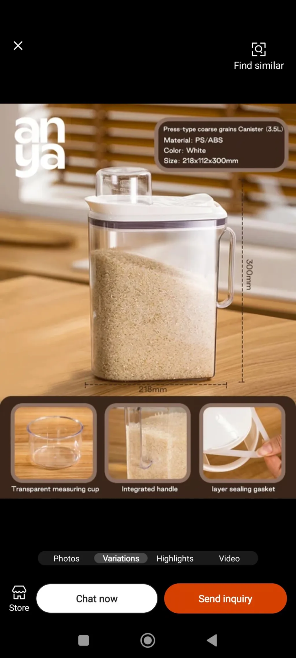 Kitchen Storage Solutions Cereal container