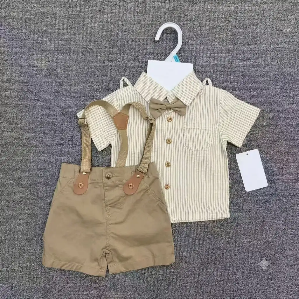 Baby Boy 4-Piece Gentleman Suspenders Set