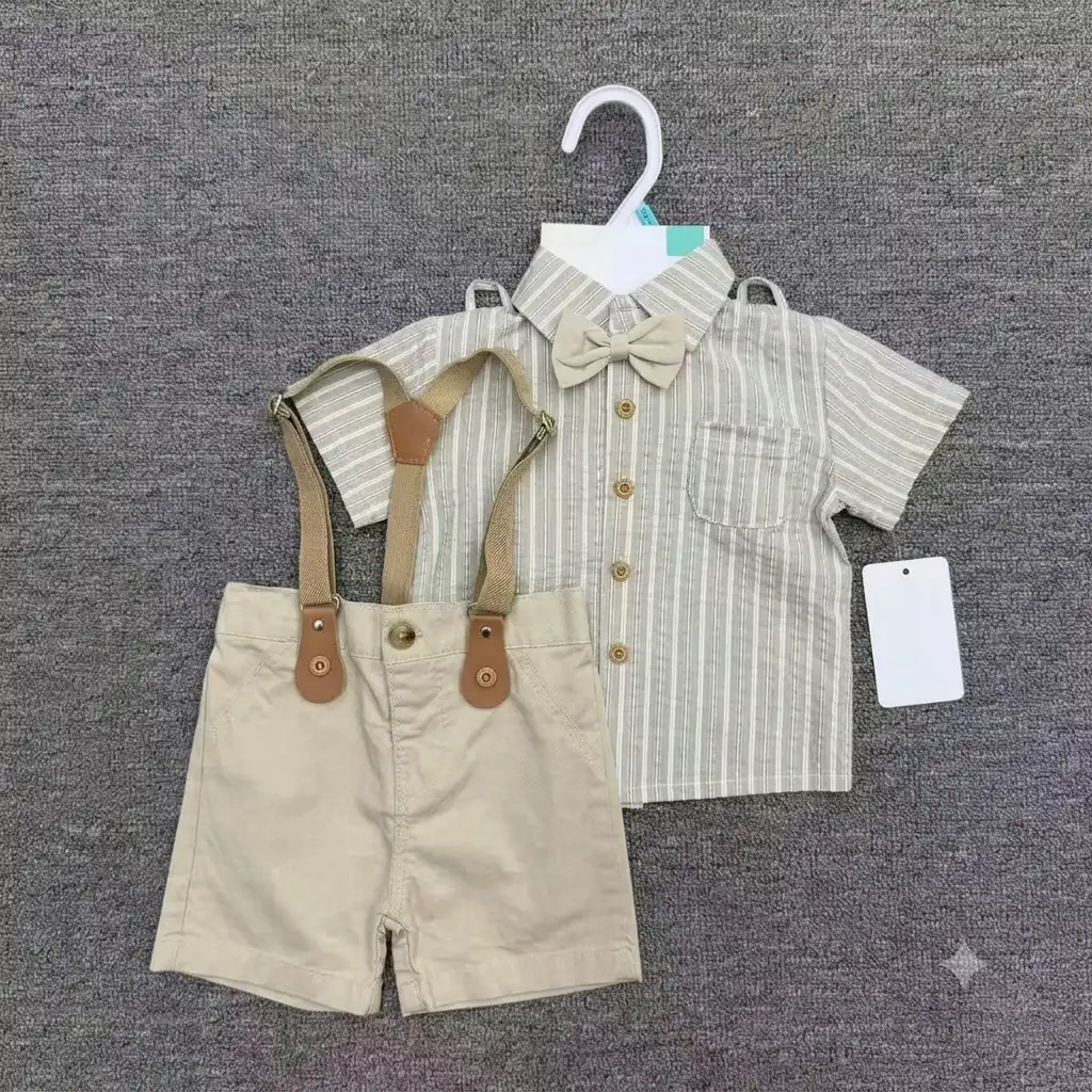 Baby Boy 4-Piece Gentleman Suspenders Set
