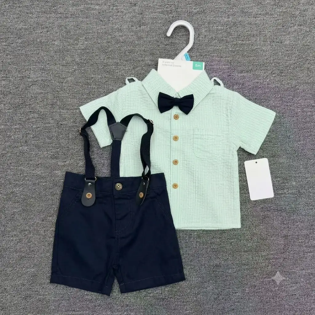 Baby Boy 4-Piece Gentleman Suspenders Set