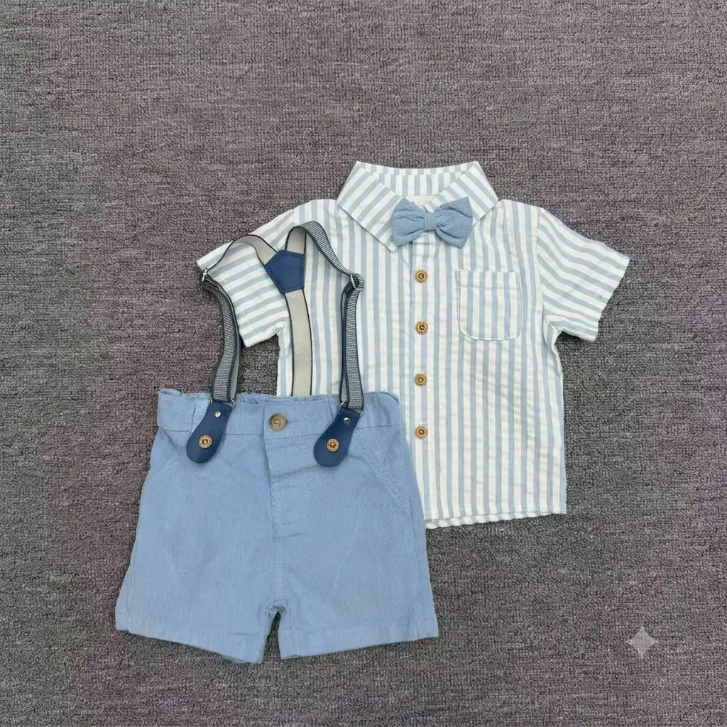 Baby Boy 4-Piece Gentleman Suspenders Set