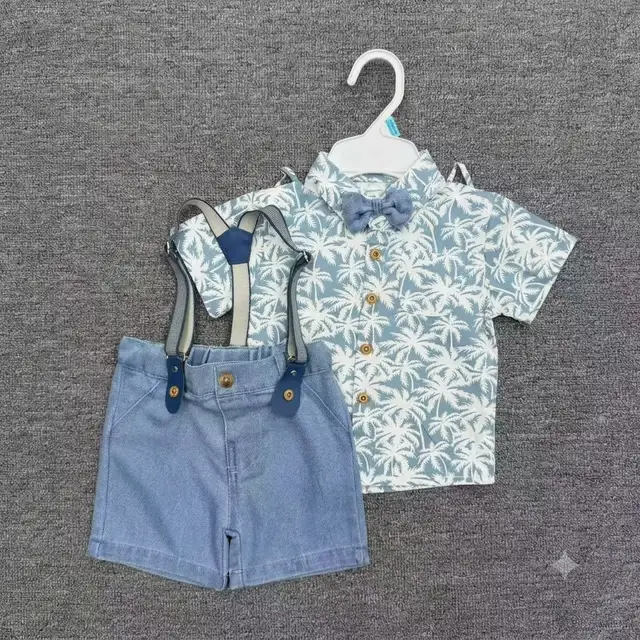 Baby Boy 4-Piece Gentleman Suspenders Set