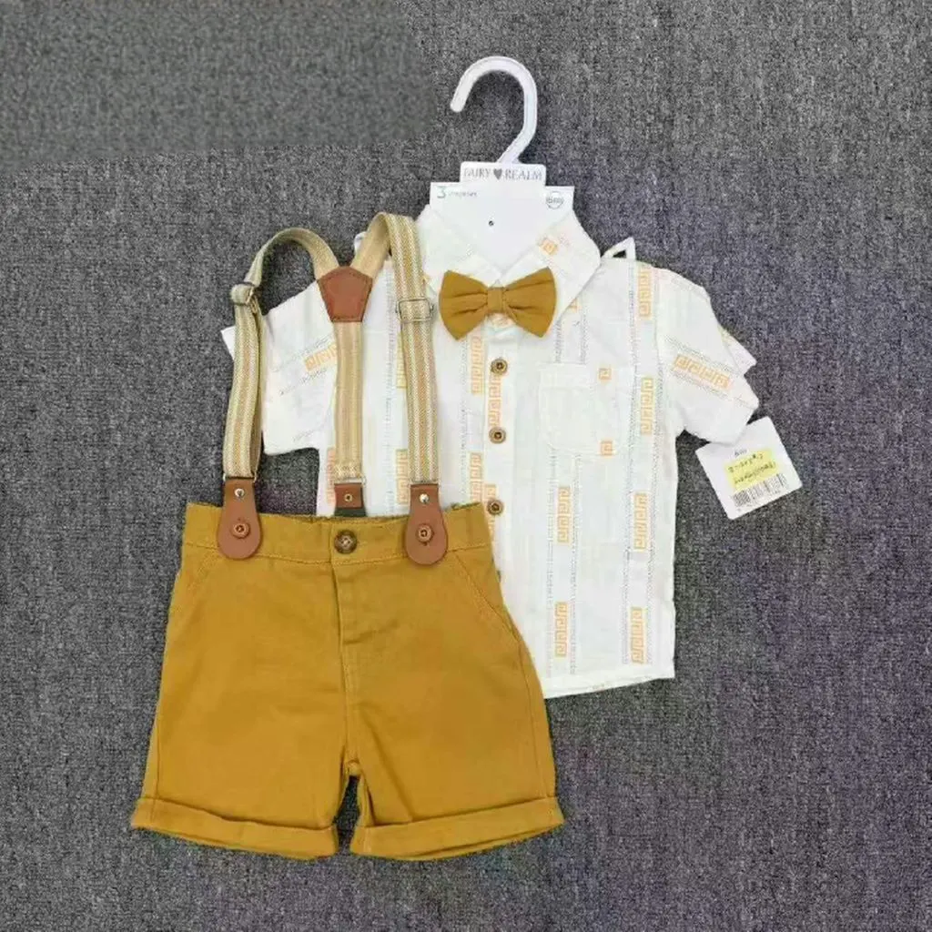 Baby Boy 3-Piece Gentleman Suspenders Set