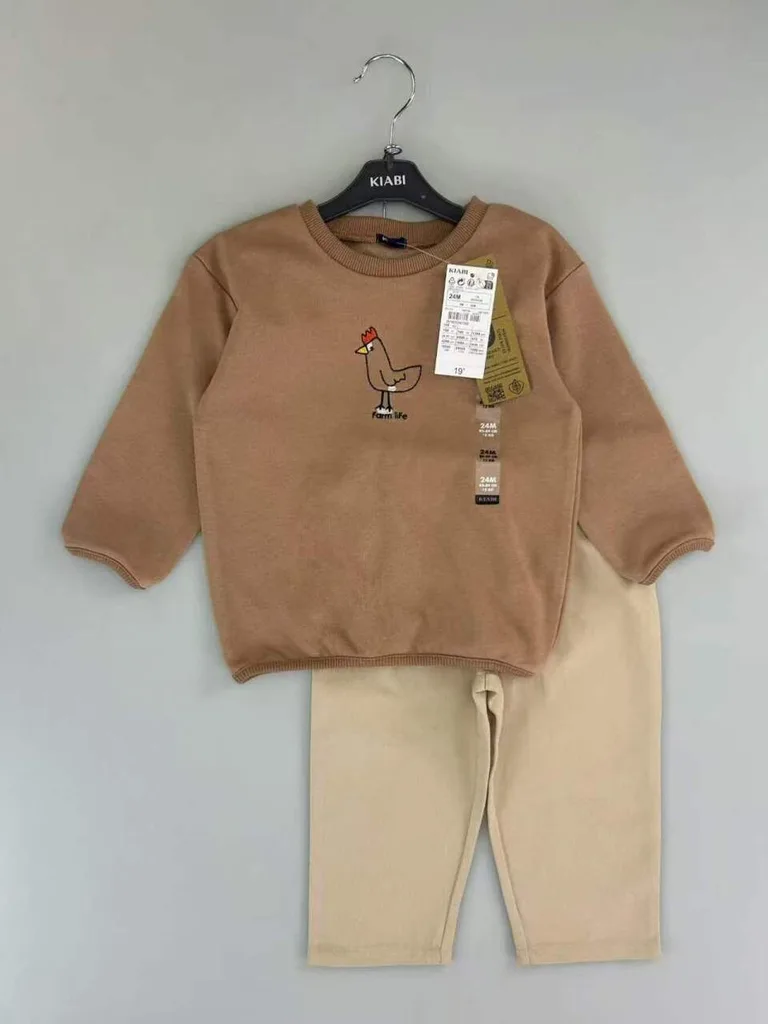 Toddler 2-Piece Farm Life Sweatshirt and Pants Outfit Set