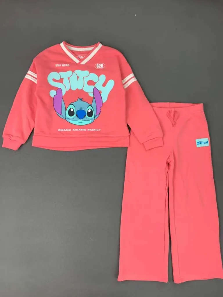 2-Piece Fleece Sweatshirt and Wide-Leg Sweatpants Set