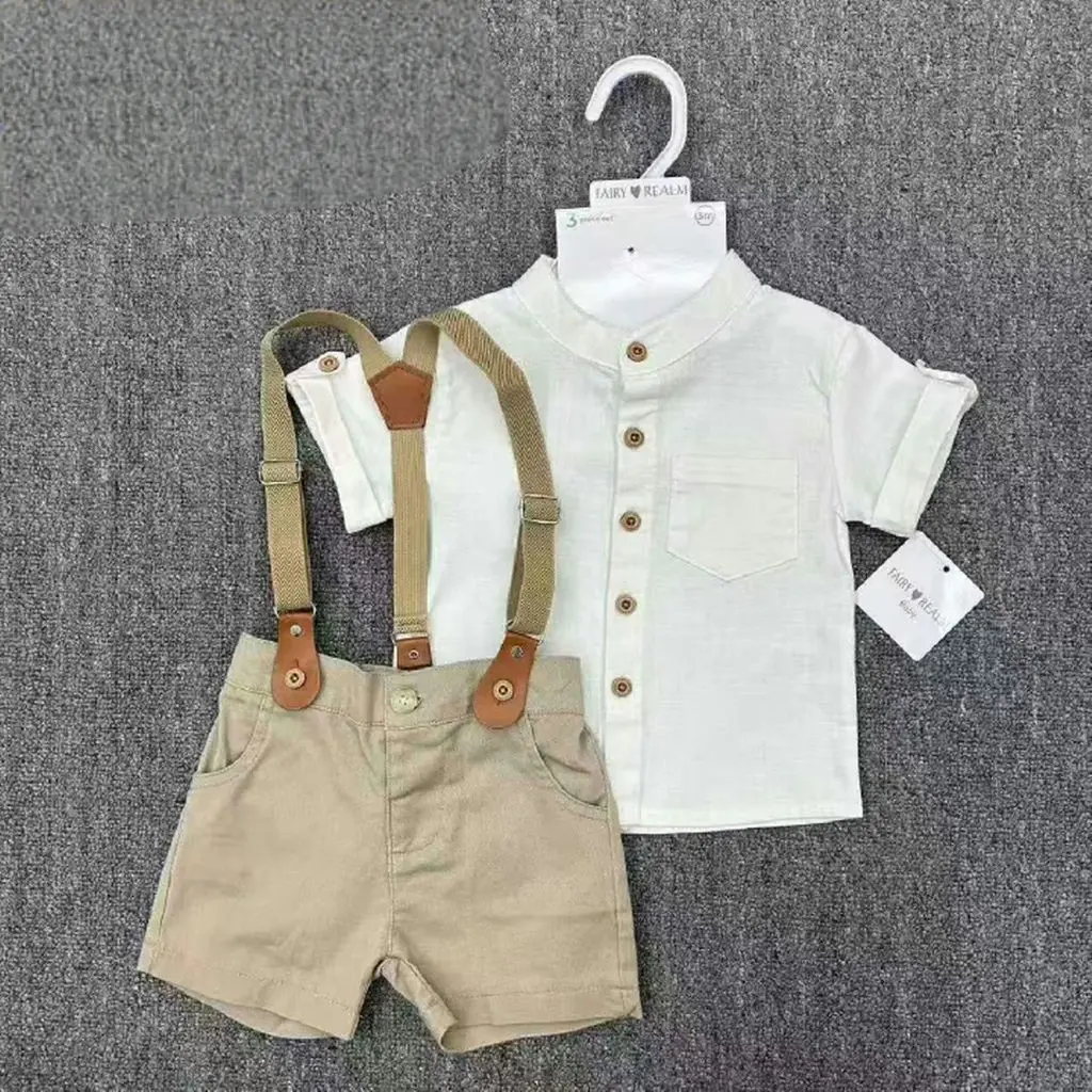 Baby Boy 3-Piece Gentleman Suspenders Set