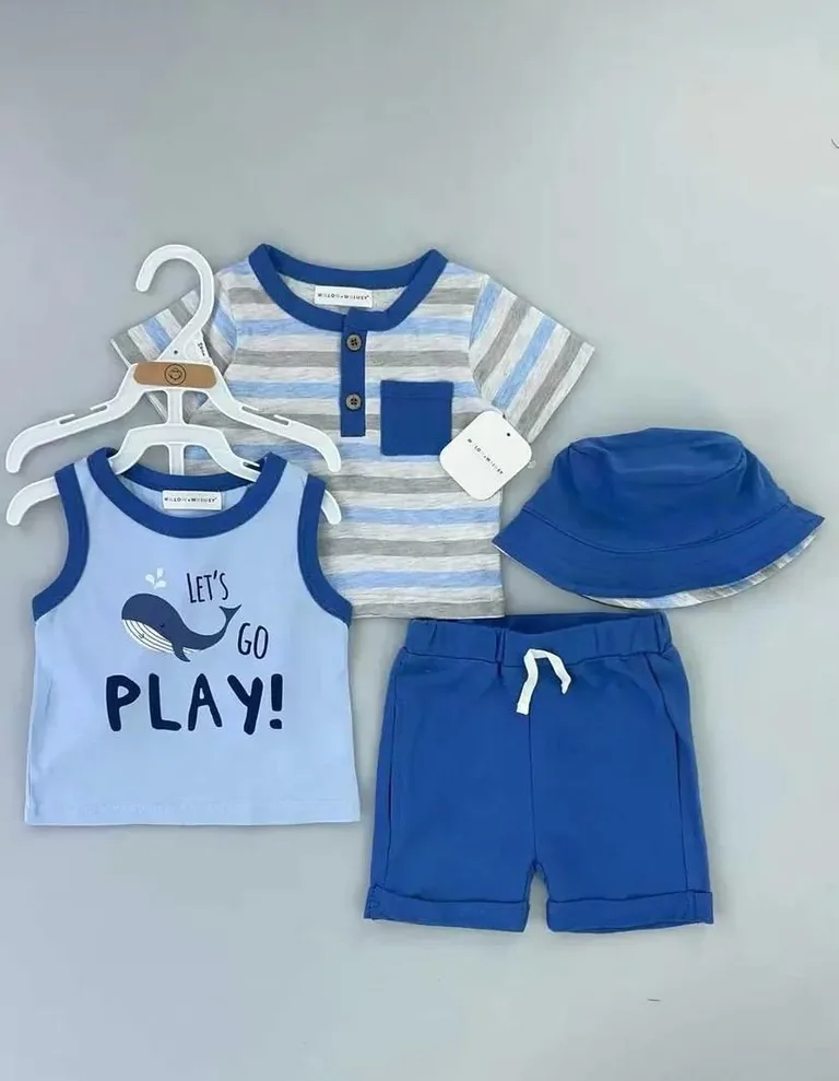Baby & Toddler Boys Mix-and-Match 4-Piece Summer Outfit Set