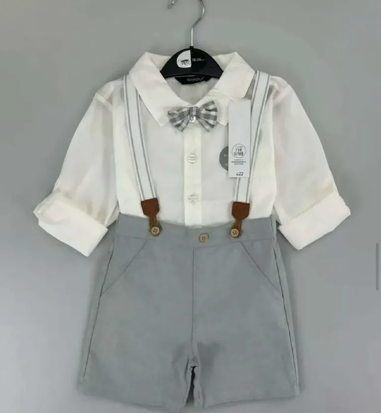 Baby Boy 4-Piece Gentleman Suspenders Set