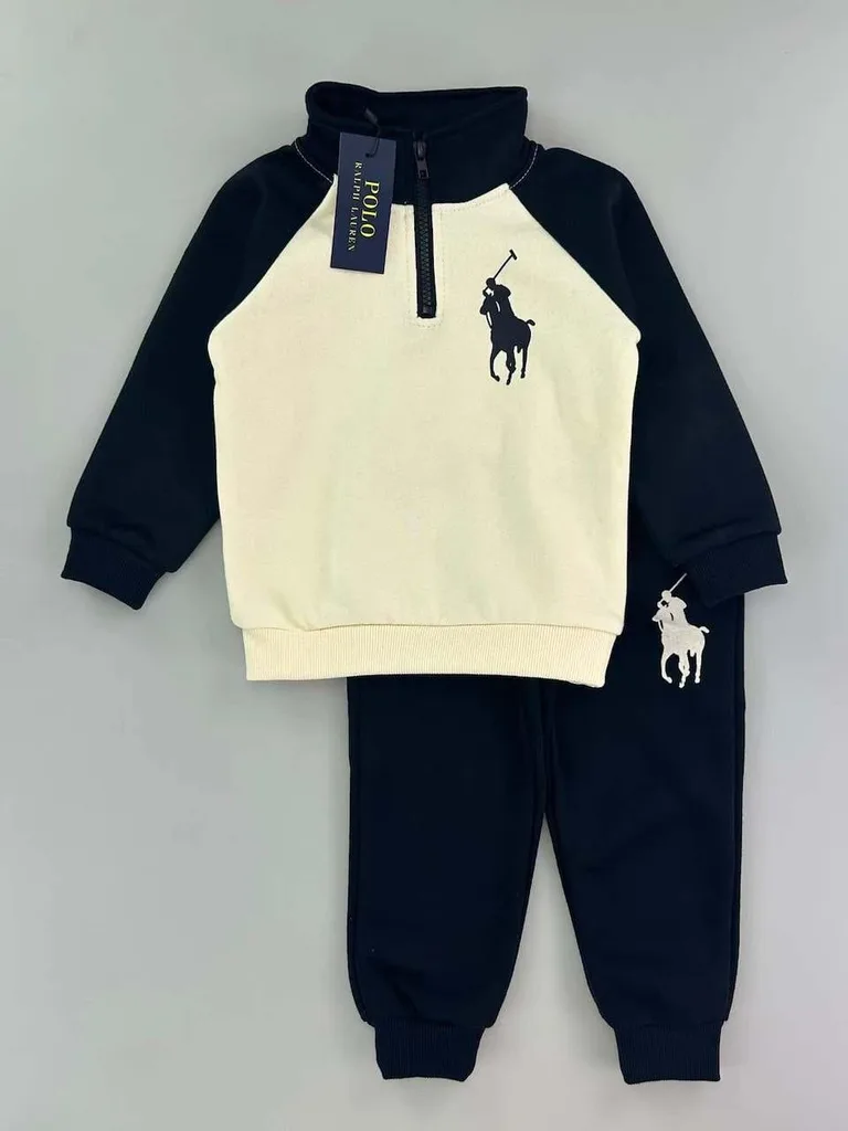 2-Piece Colorblock Half-Zip Sweatshirt & Jogger Set