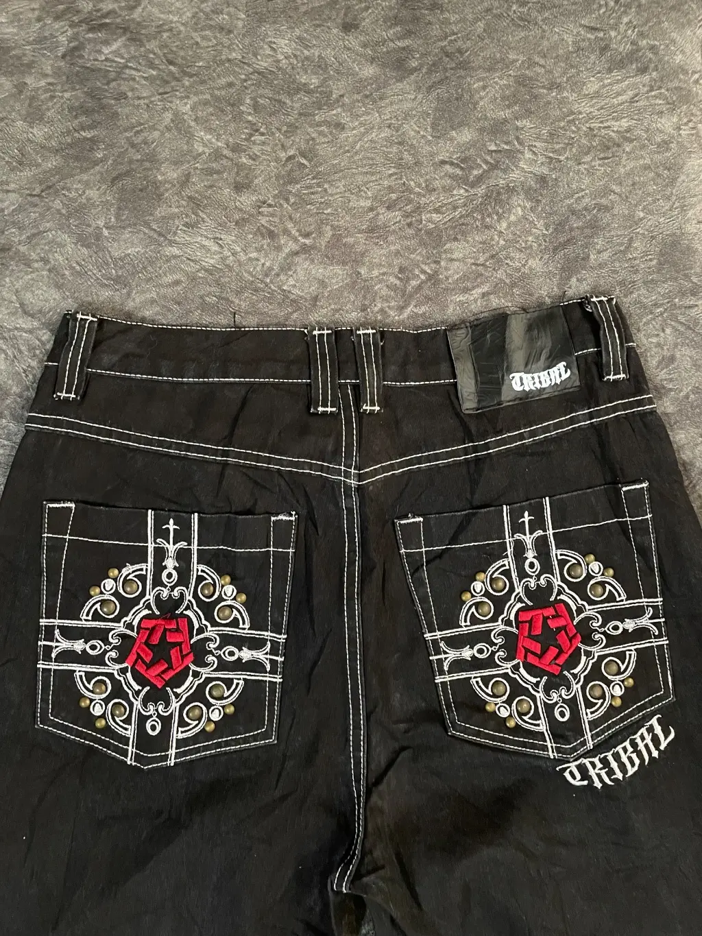Tribal denim jeans