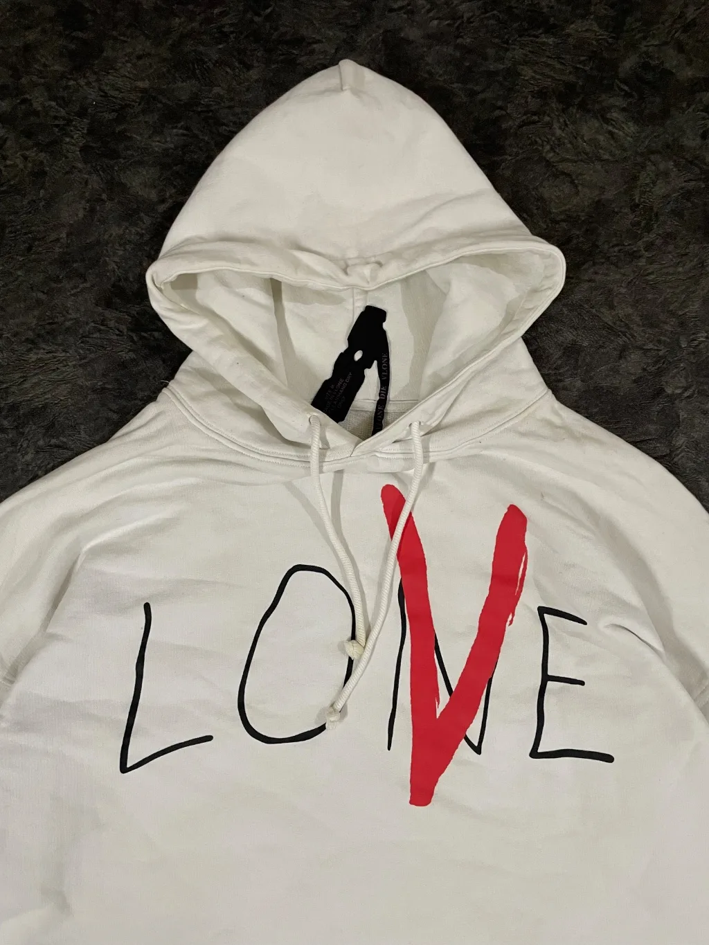 V-lone cropped hoodie