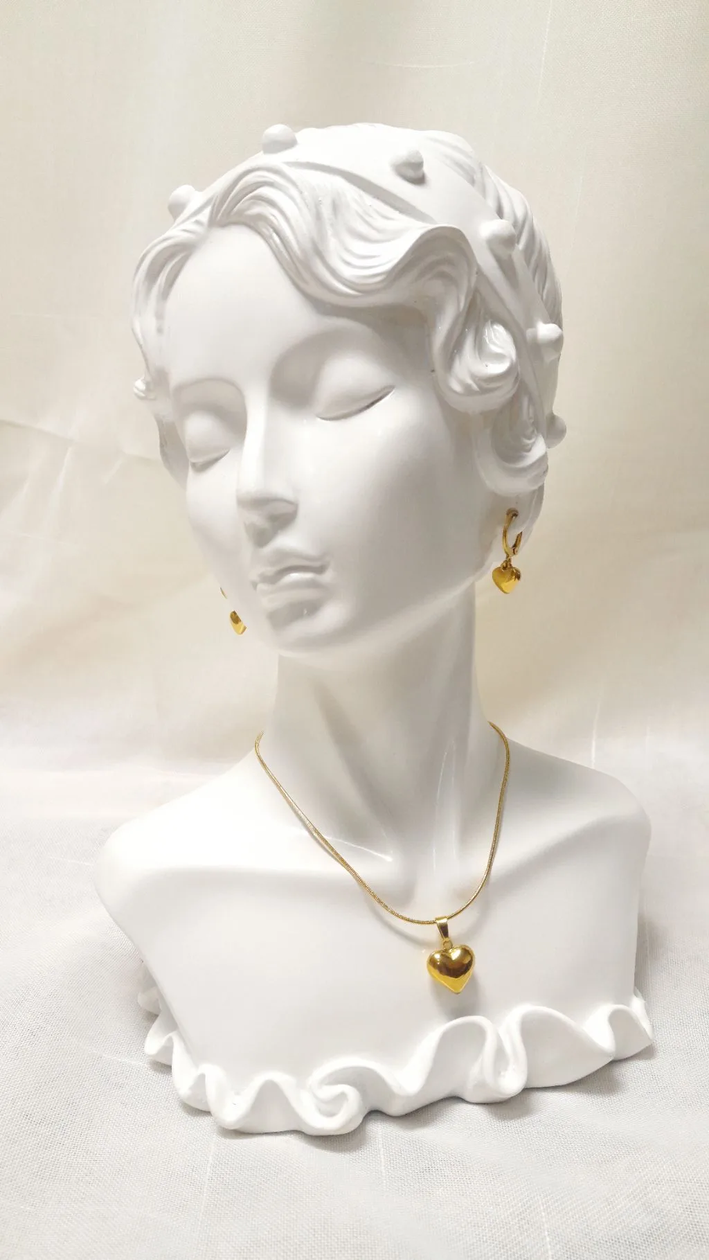 The Sweetheart Set (heart drop earrings + heart necklace)