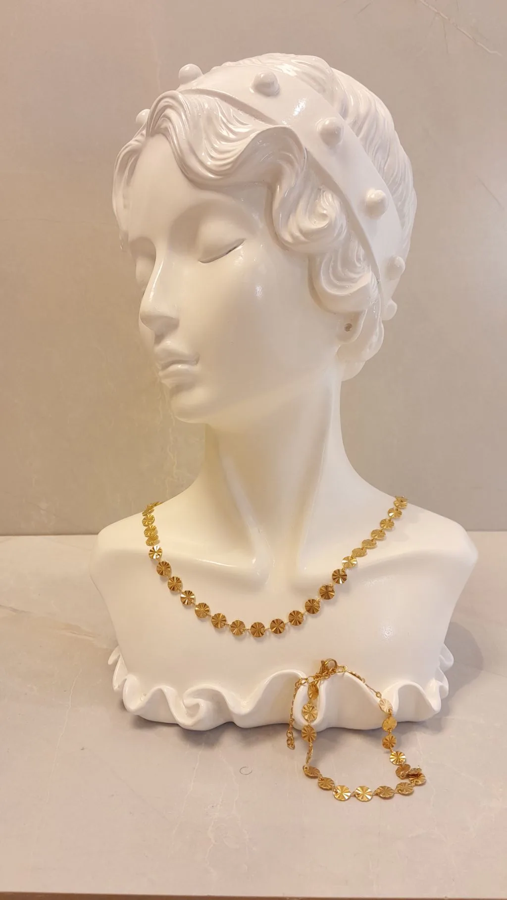 The Aster Set (starburst disc necklace + bracelet)