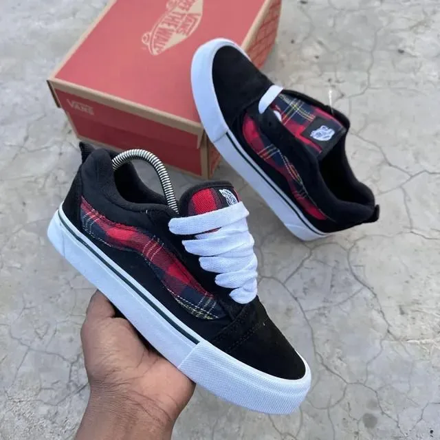 Vans Knu Skool 'Rave Plaid Black' (VN0009QC3M5)