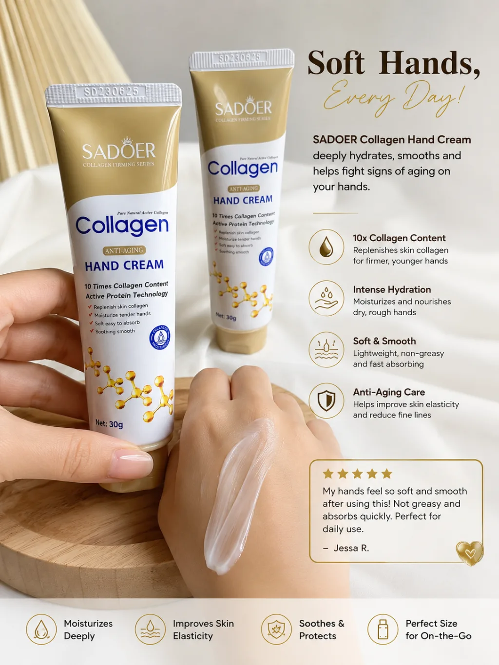 SADOER Collagen Anti-Aging Hand Cream (30g)