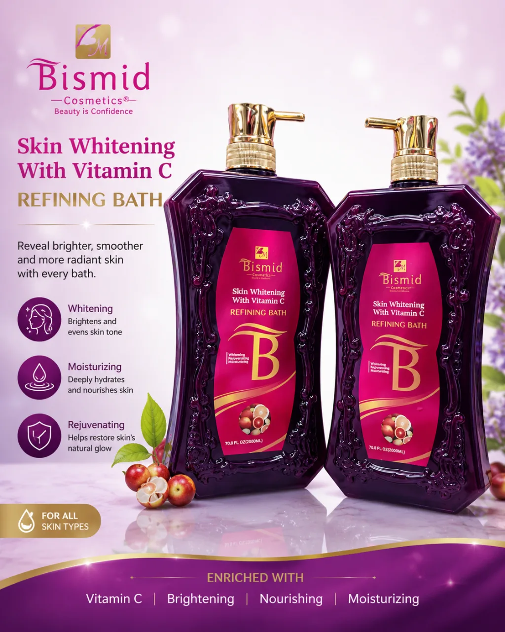 Bismid Skin Whitening with Vitamin C Refining Bath (2000ml)