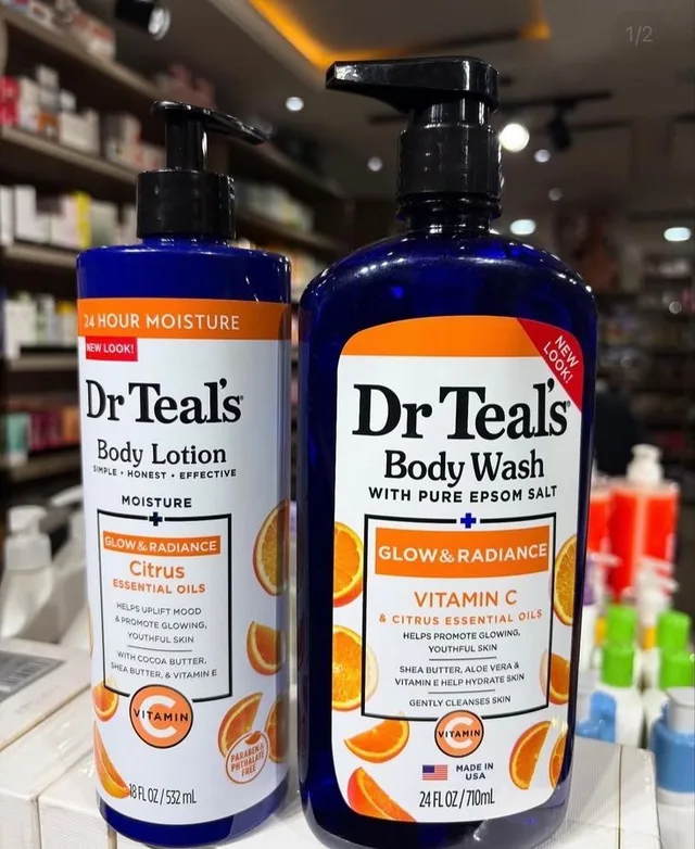 Dr Teal's Glow & Radiance Vitamin C Body Care Duo