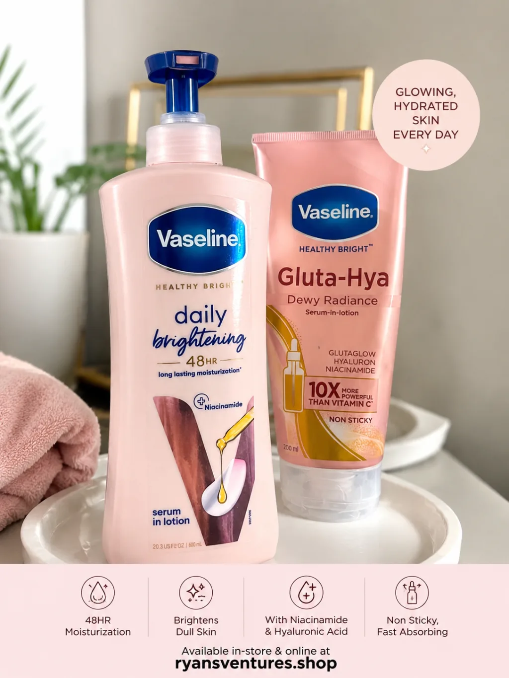 Vaseline daily brightening & gluta-hya