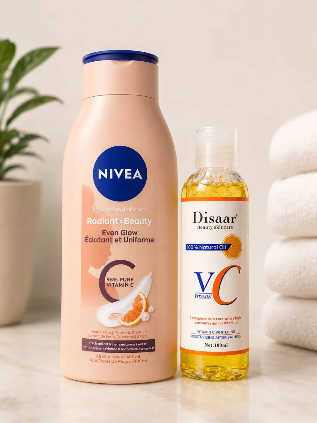 NIVEA Radiant & Beauty + Disaar Vitamin C Oil Glow Duo