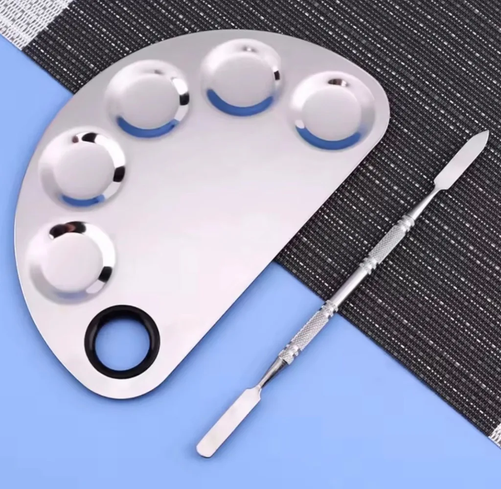 Stainless Steel Mixing Palette & Spatula