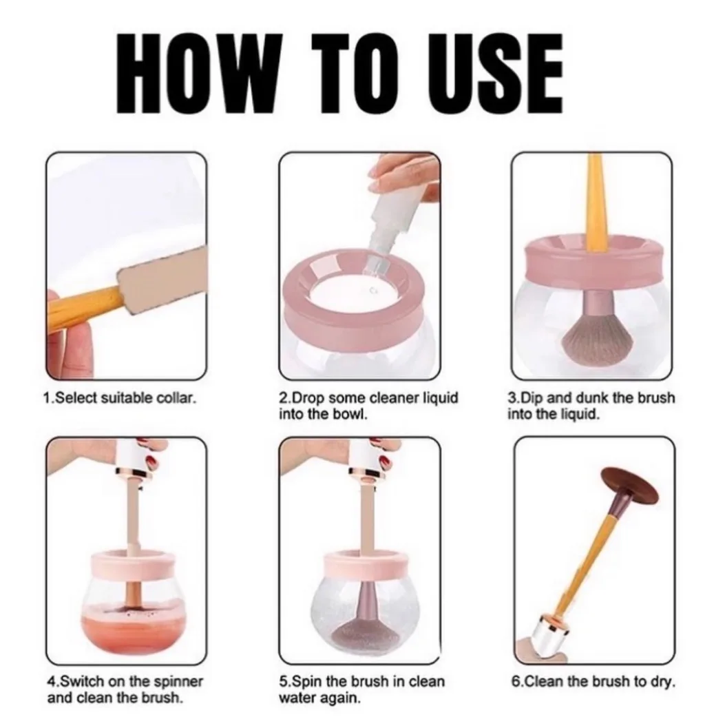 Electronic Makeup Brush Cleaner