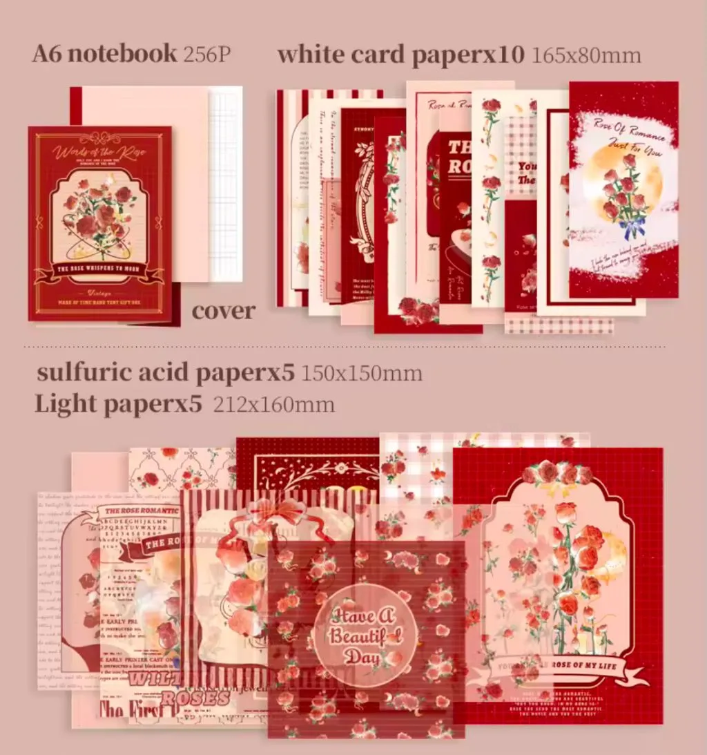 Rose Whisper Notebook Set