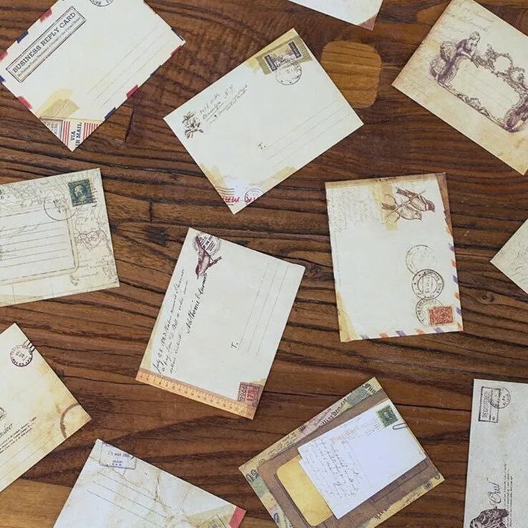 Pack of 12 Mini Retro Envelopes